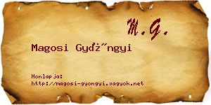 Magosi Gyöngyi névjegykártya