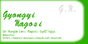 gyongyi magosi business card